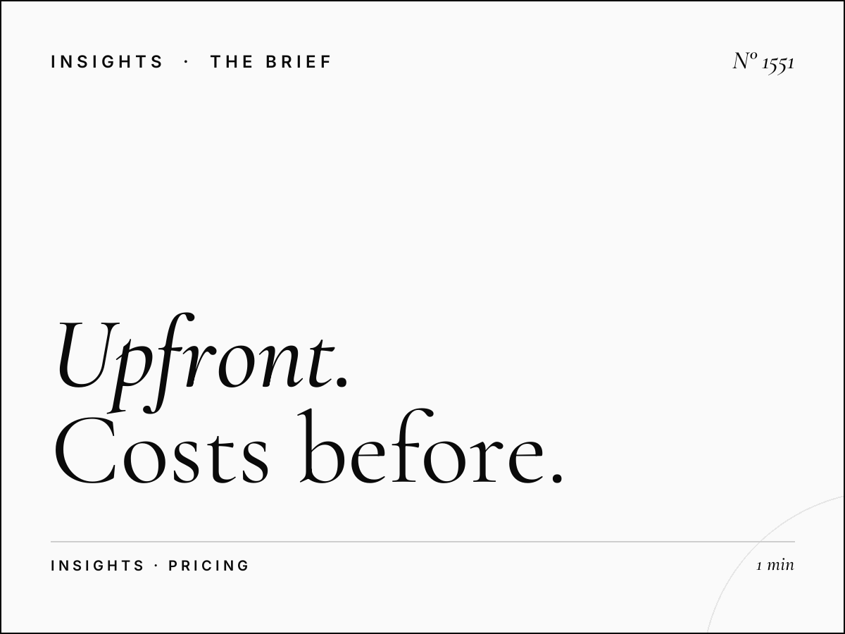 Upfront Media Pricing | Know Costs Before