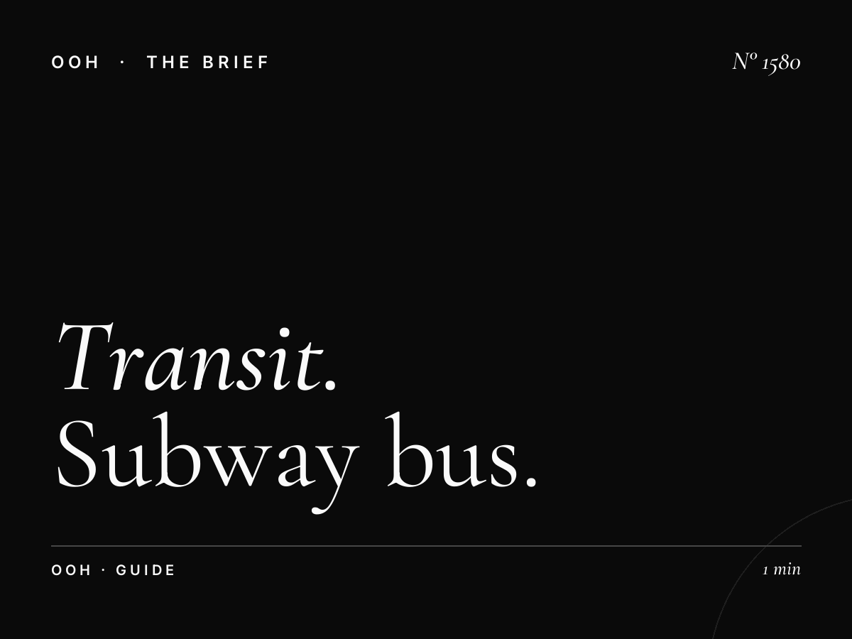 US Transit Advertising | Subway Bus OOH Guide