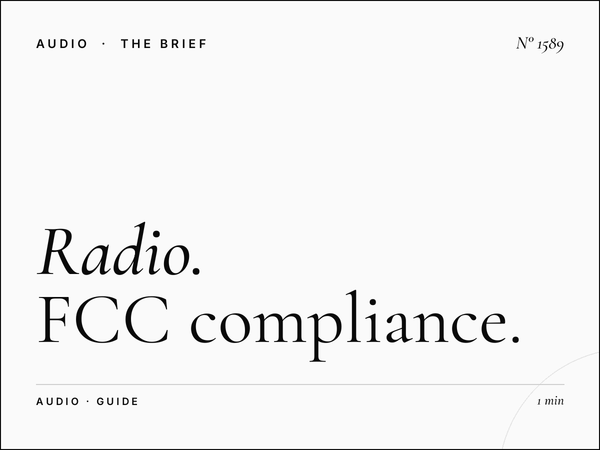 US Radio Advertising Regulations | FCC Compliance Guide
