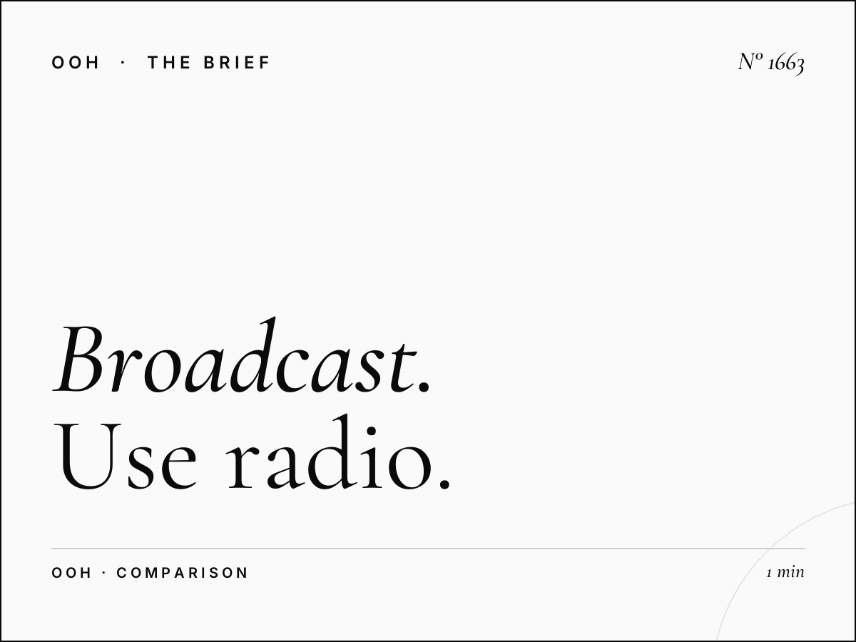 Broadcast vs Billboard | When to Use Radio vs OOH