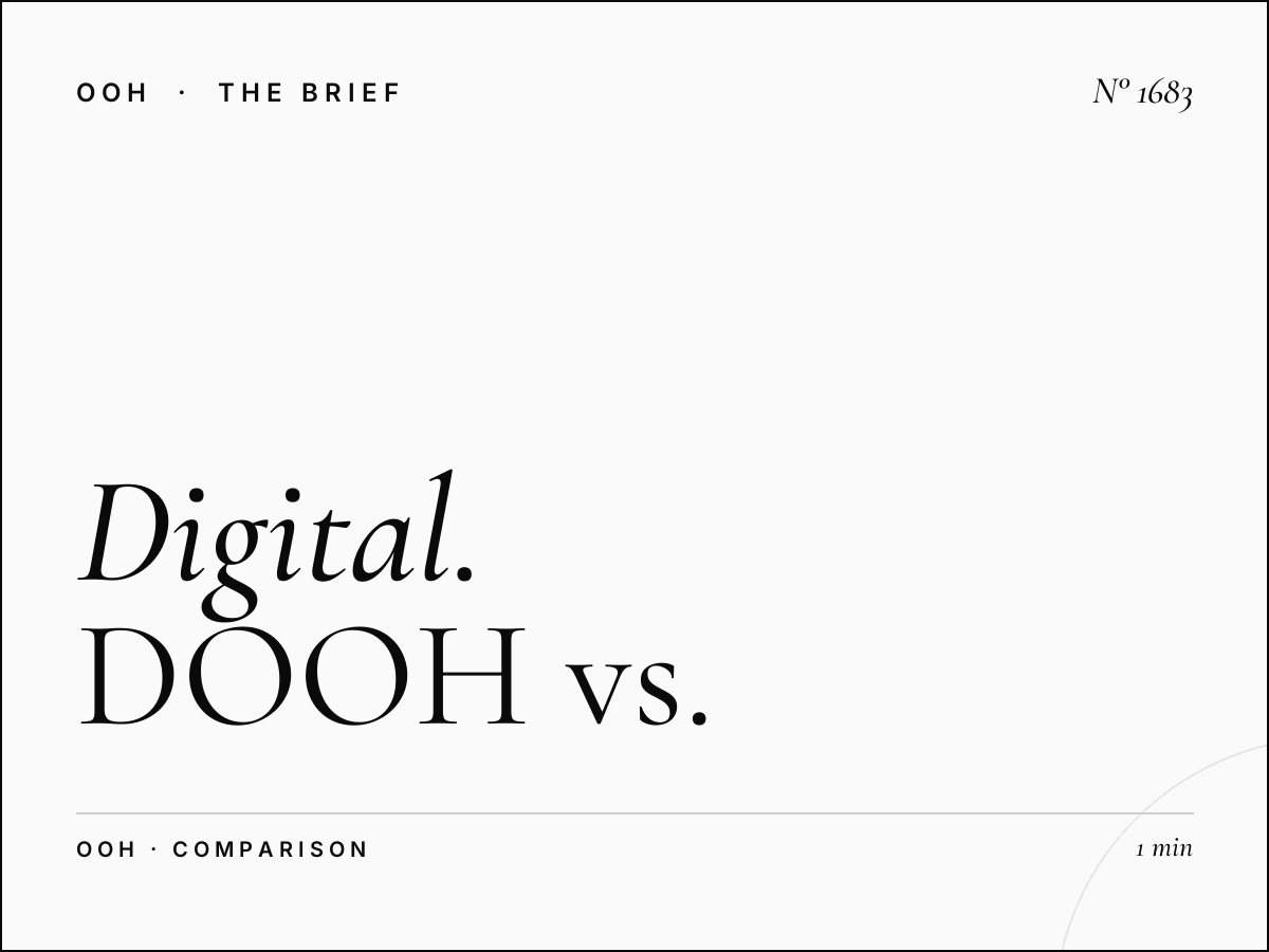 What is Digital Out-of-Home Advertising | DOOH vs Traditional OOH