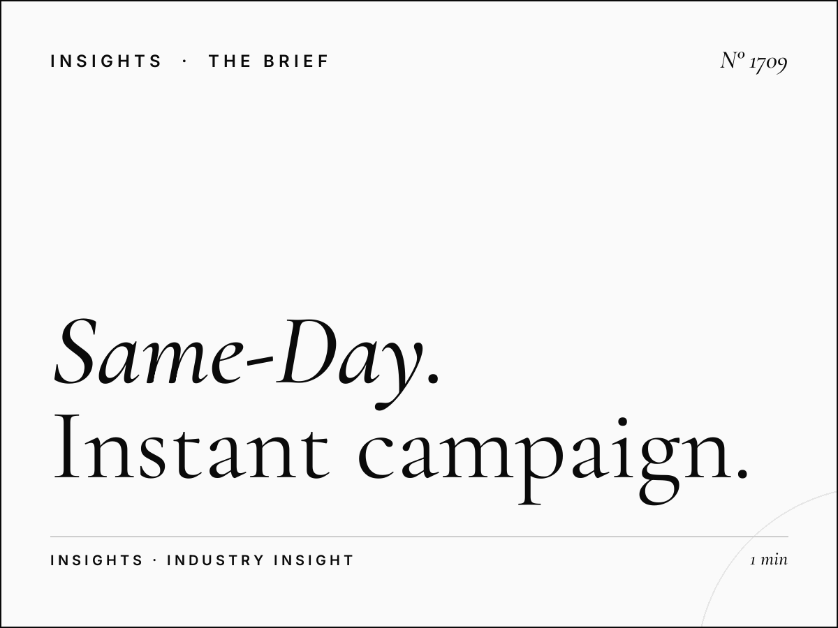 Same-Day Media Booking | Instant Campaign Activation