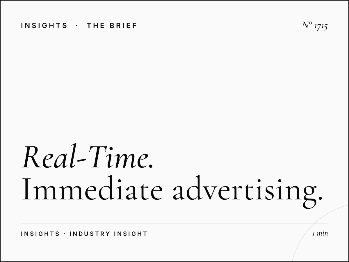 Real-Time Media Purchasing | Immediate Advertising Booking