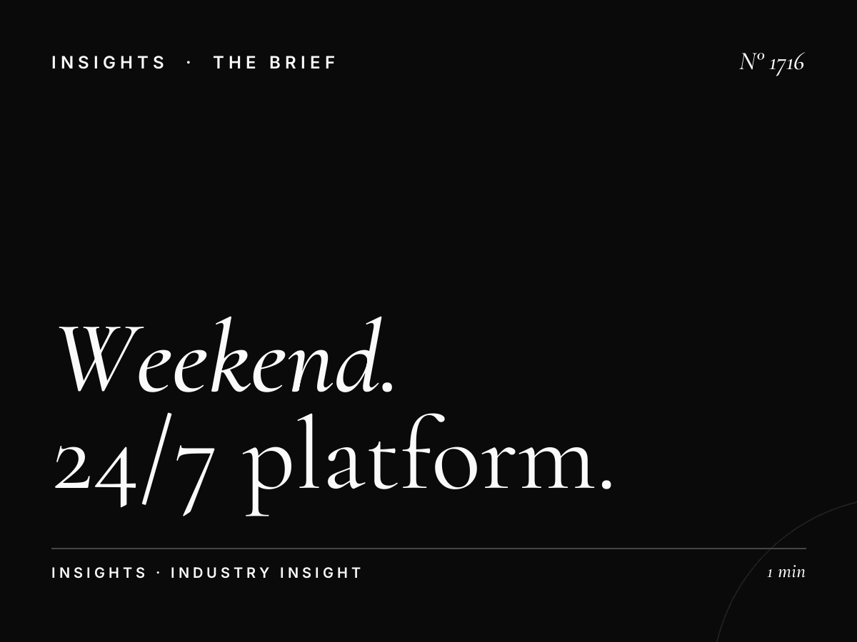 Weekend Media Buying | 24/7 Platform Always Available