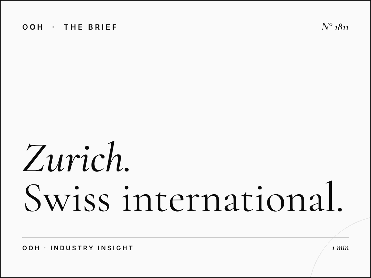 Zurich Airport | Swiss International Hub Advertising