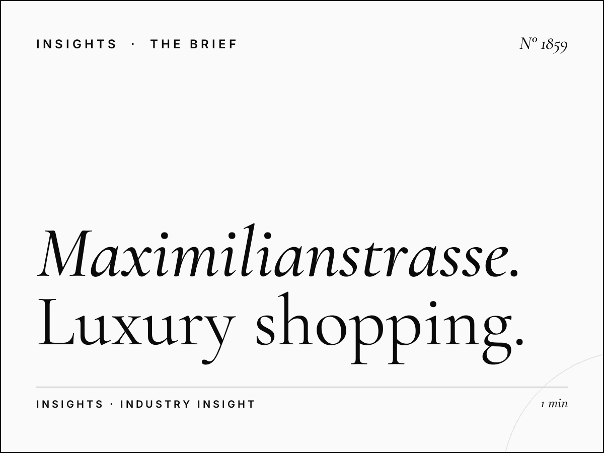 Maximilianstrasse Munich | Luxury Shopping Street Advertising