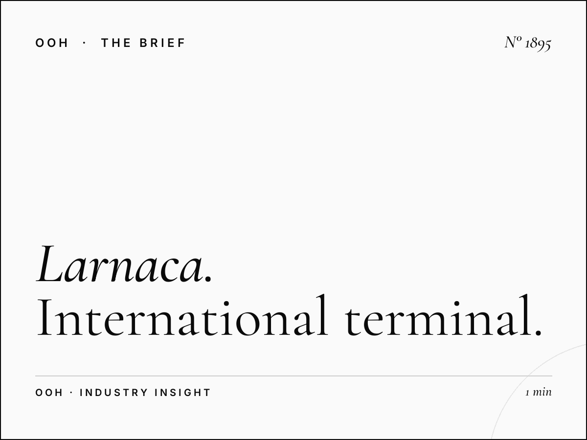 Larnaca Airport | International Terminal Advertising Cyprus