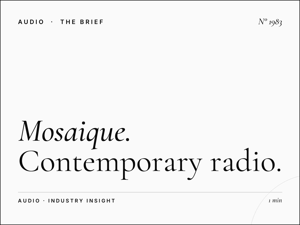 Mosaique FM Tunisia | Contemporary Radio Advertising