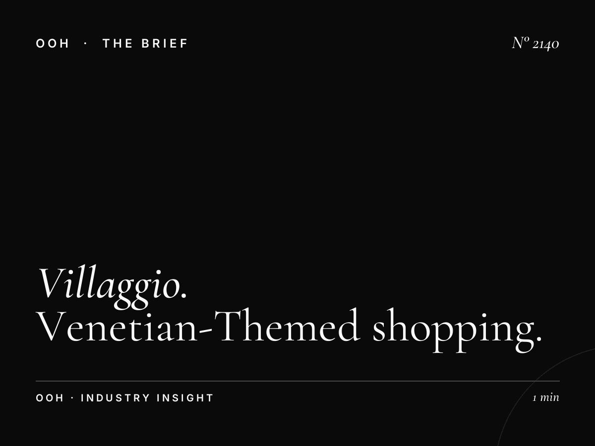 Villaggio Mall Qatar | Venetian-Themed Shopping Advertising