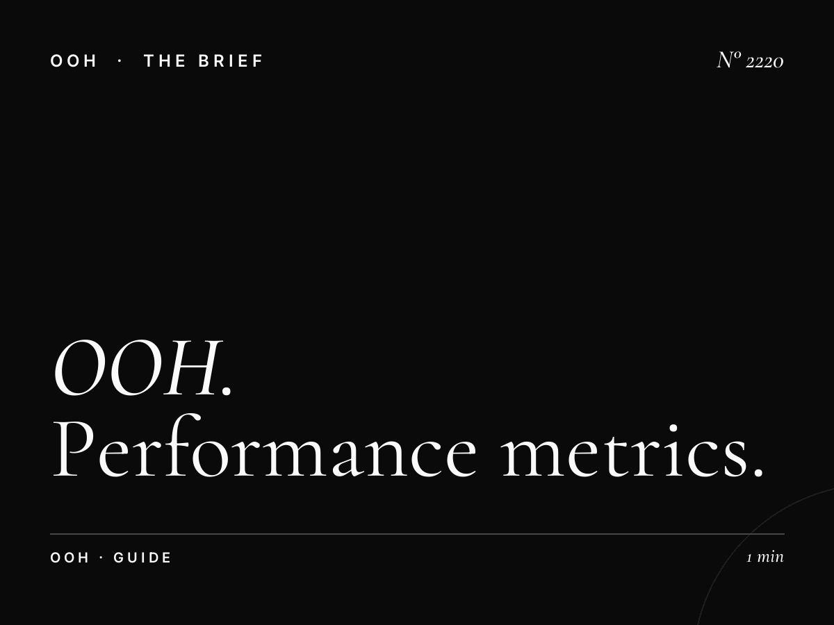 OOH Advertising Effectiveness | Performance Metrics Guide