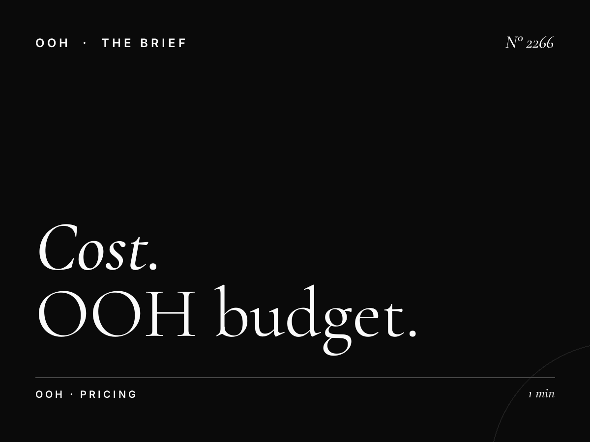 Cost of Billboard Advertising | OOH Budget Planning