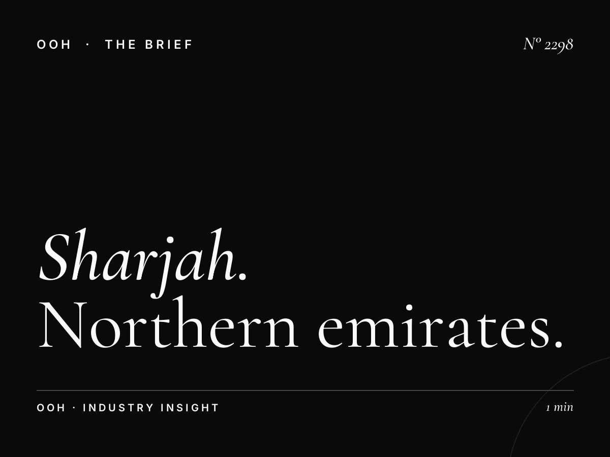 Sharjah OOH Advertising | Northern Emirates Billboard Options