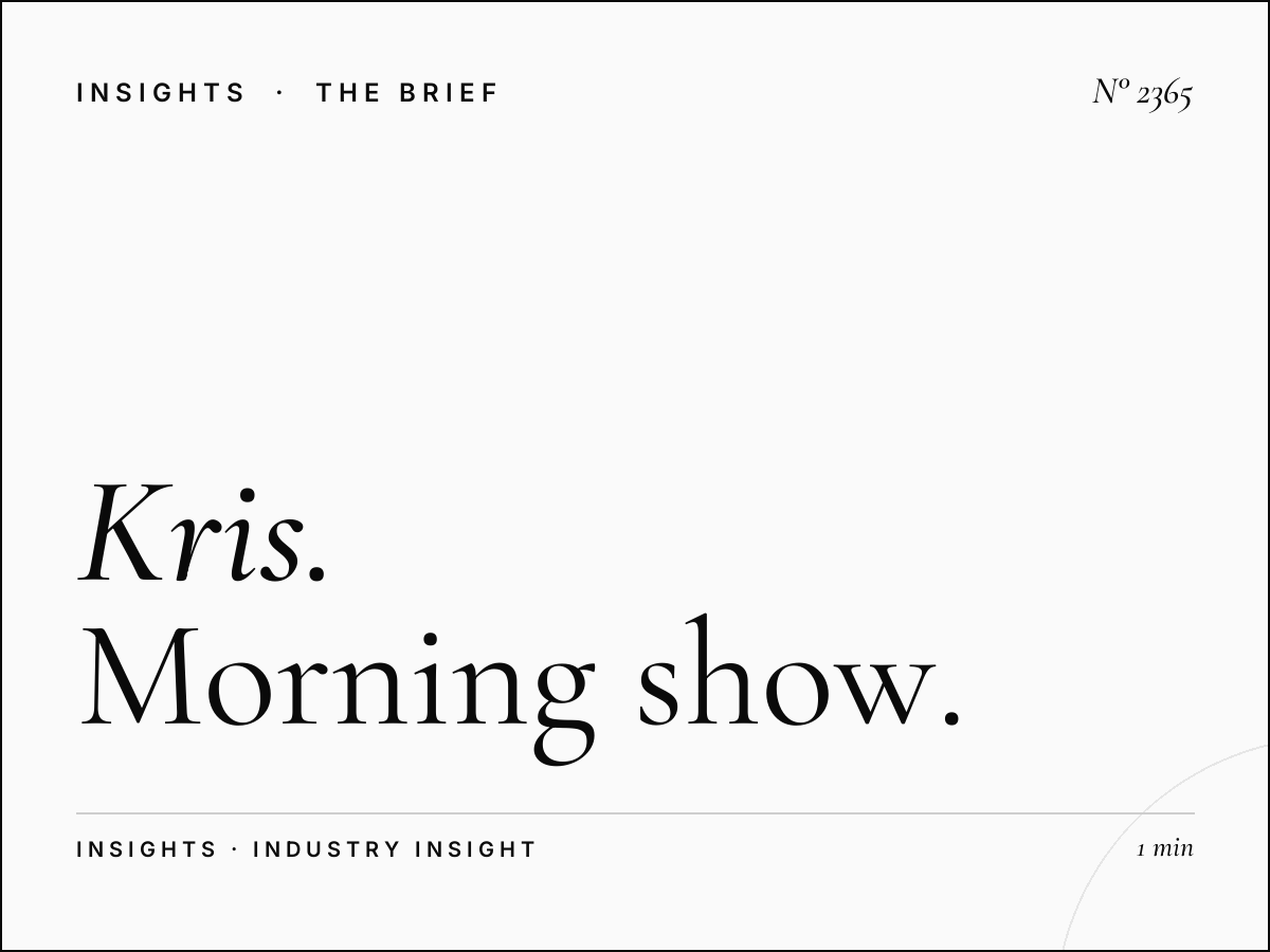 Kris Fade Show Integration: Morning Show Event Activation Strategy