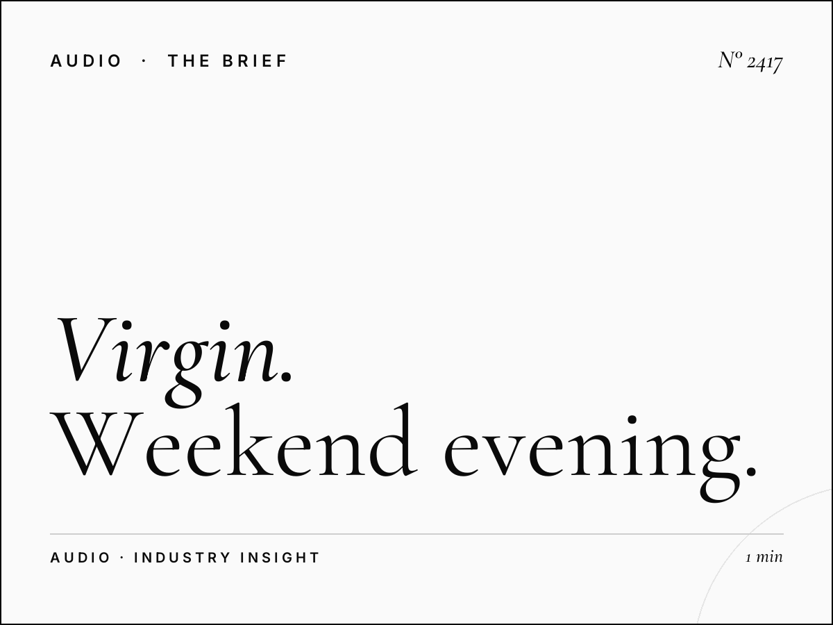 Virgin Radio Sunday Advertising: Weekend Evening Programming