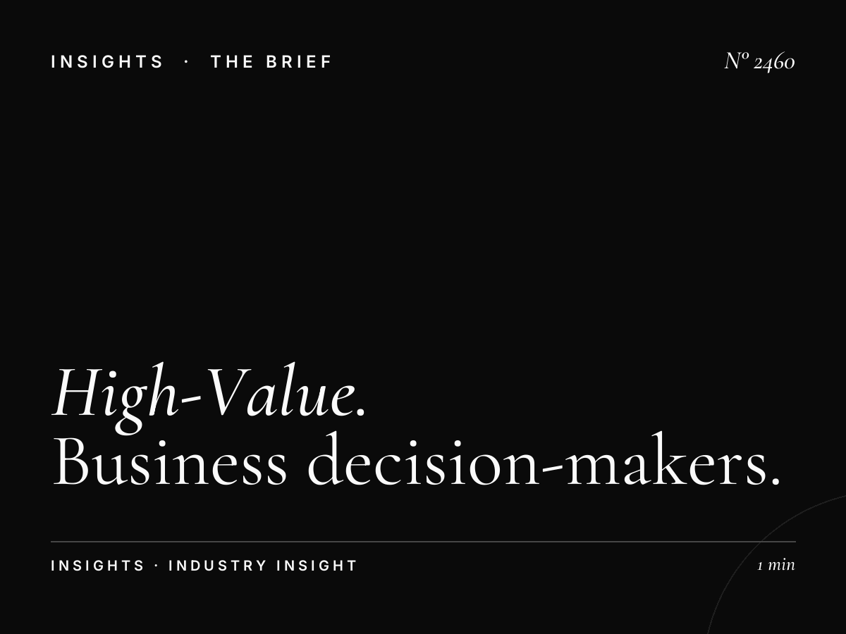 High-Value Demographics Dubai Eye: Business Decision-Makers Advertising