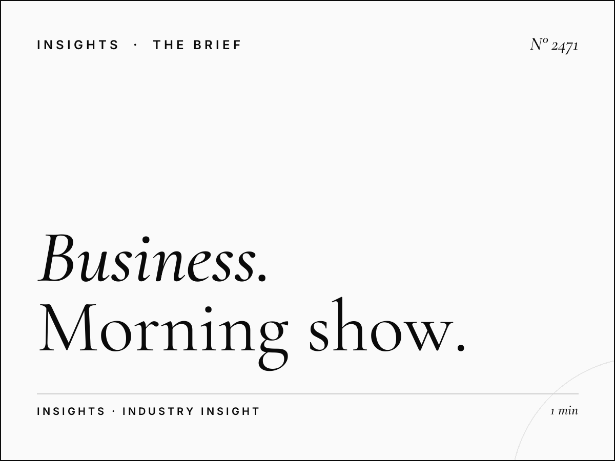 Business Breakfast Event: Morning Show Live Event Sponsorship