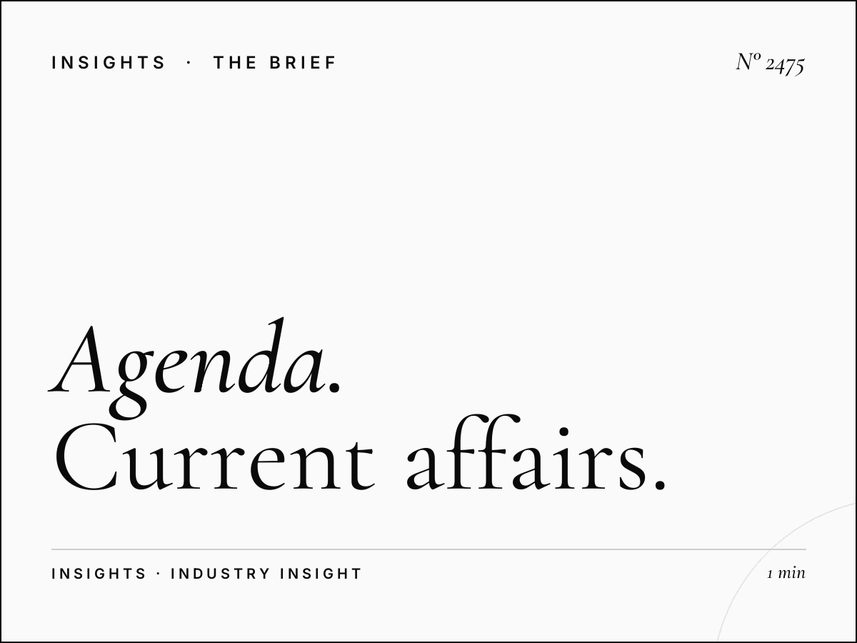 The Agenda Advertising Package: Current Affairs Show Sponsorship