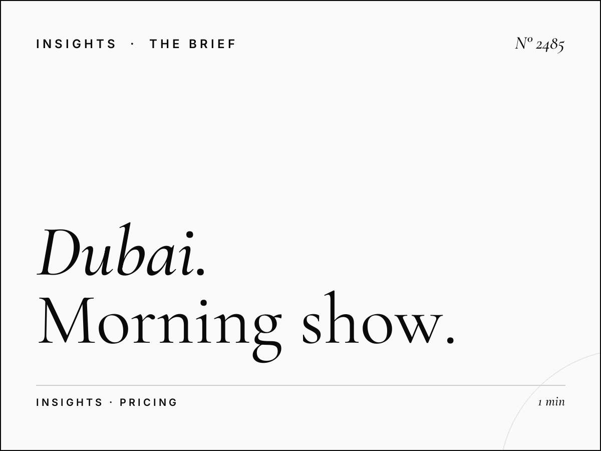 Dubai Eye Business Breakfast Rates: Morning Show Pricing