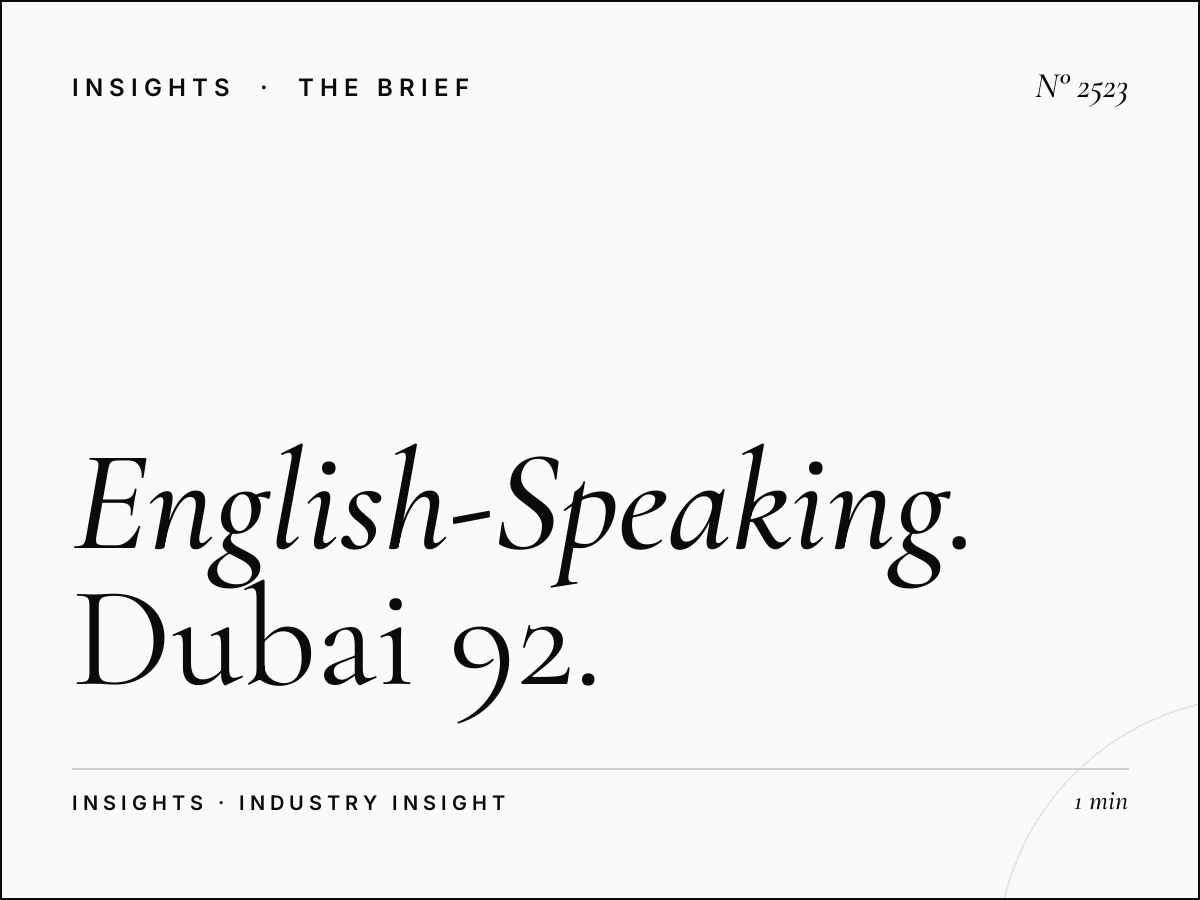 English-Speaking Professionals: Dubai 92 Expat Community Marketing