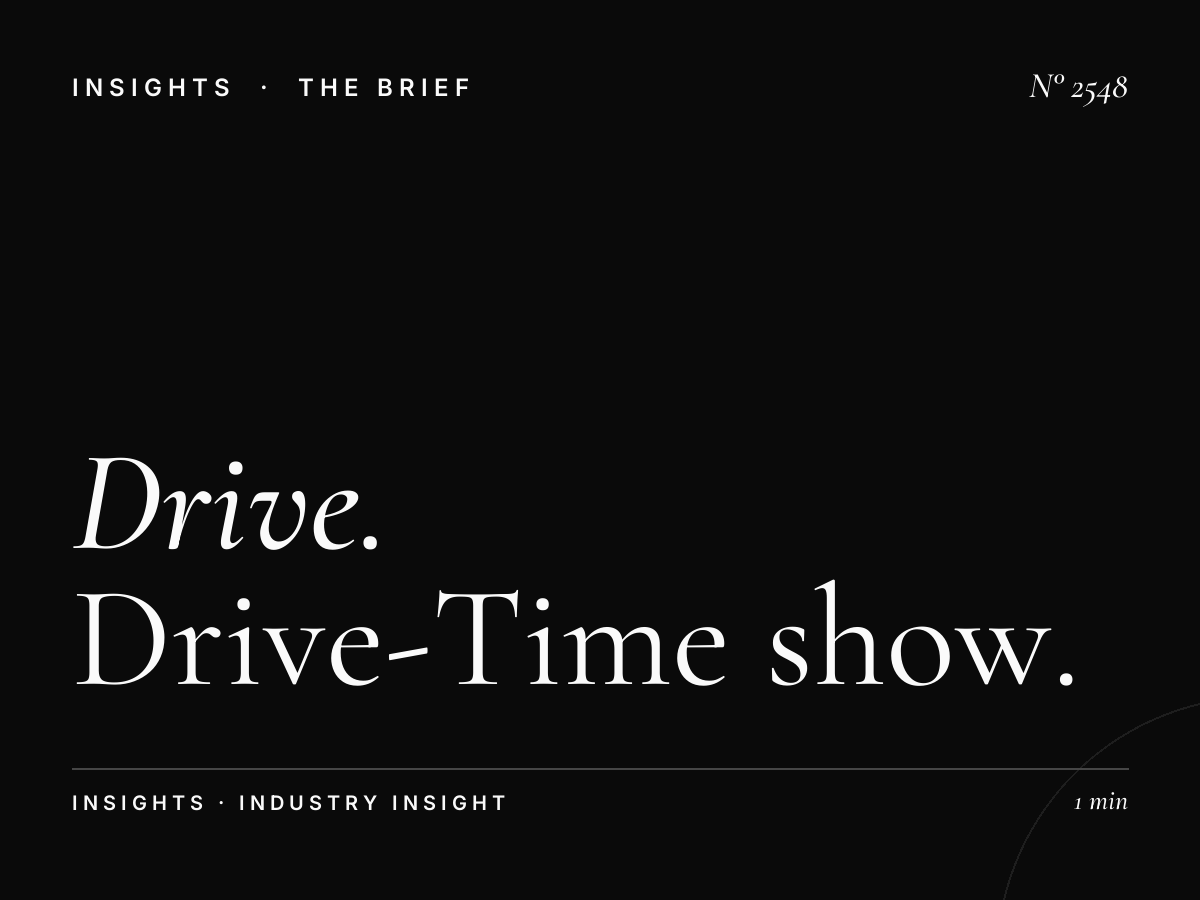 Drive with Rich Advertising: Drive-Time Show Sponsorship Package