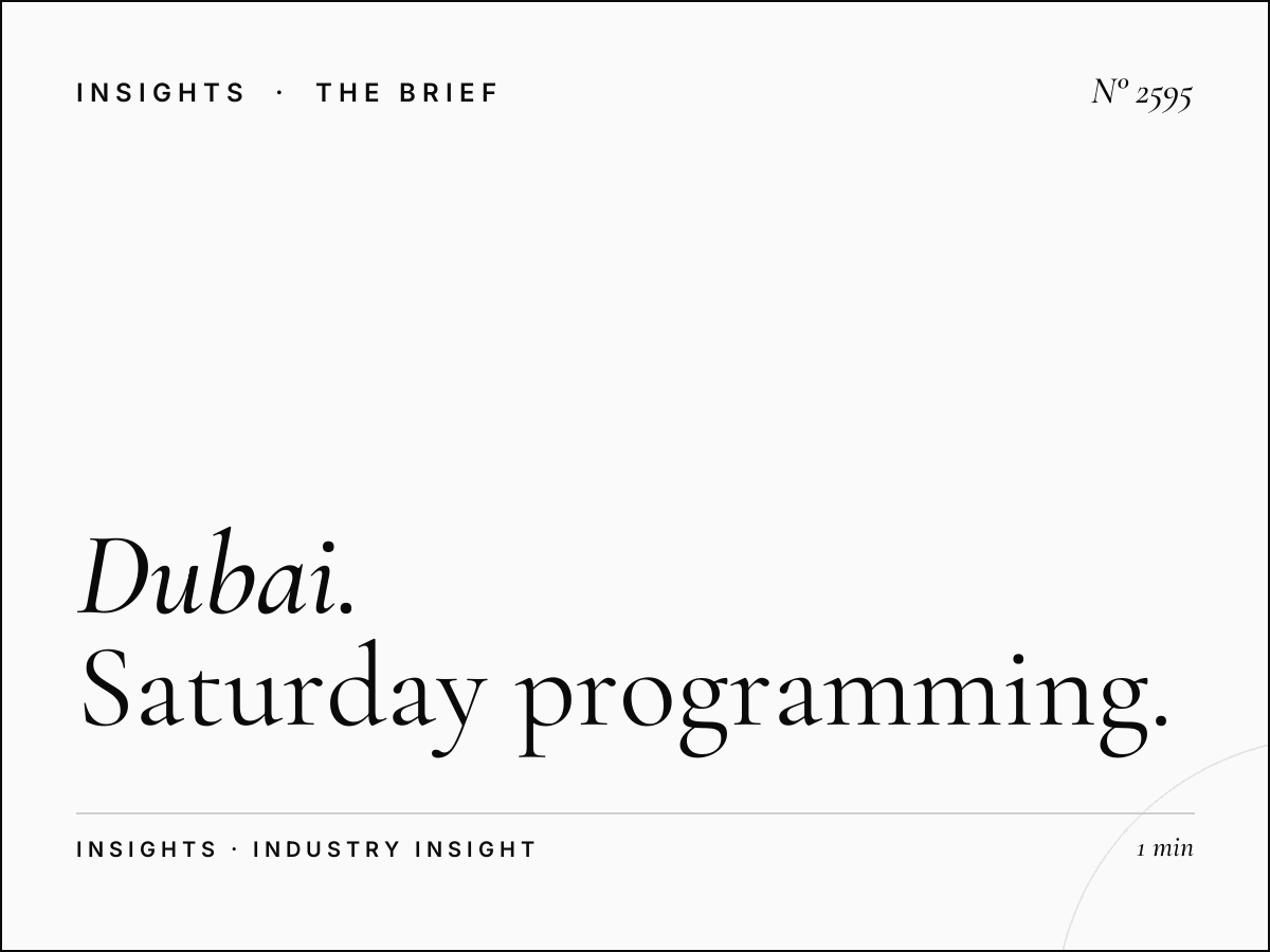 Dubai 92 Weekend Advertising: Saturday Programming Strategy