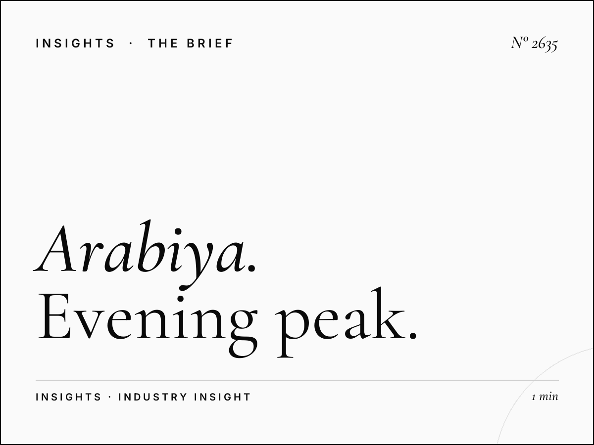 Al Arabiya 99 Drive-Time Advertising: Evening Peak 4-7 PM Strategy