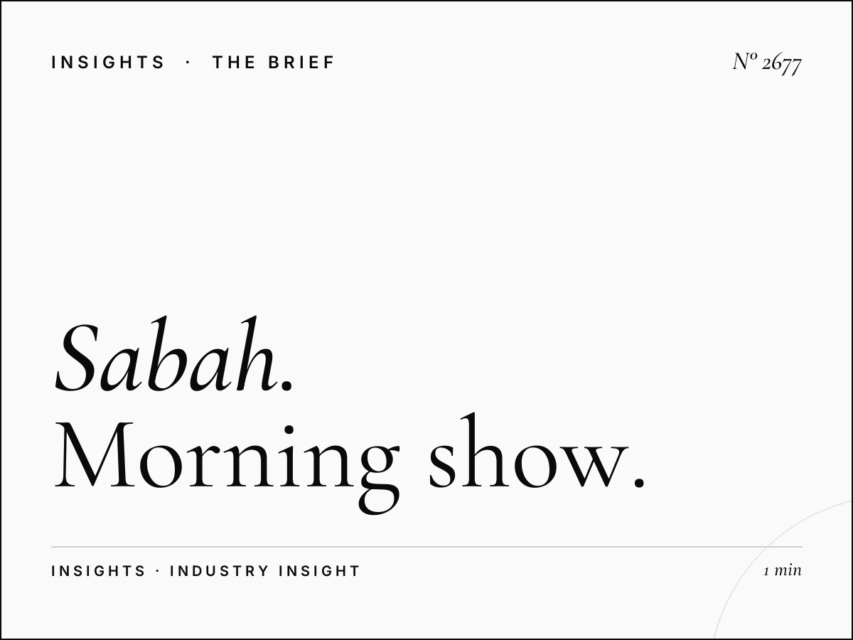 Sabah Al Arabiya Package: Morning Show Advertising Bundle
