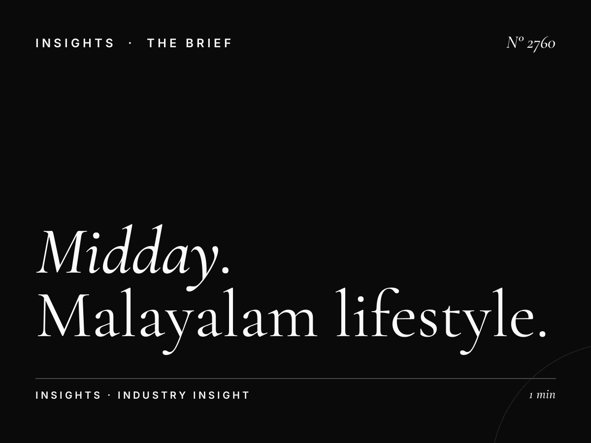 Midday Café Package: Malayalam Lifestyle Show Advertising