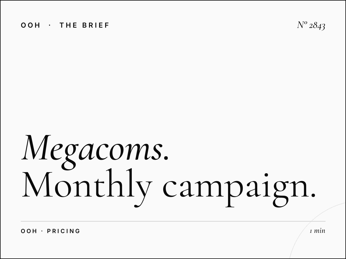 Megacoms Billboard Rates Abu Dhabi: Monthly Campaign Pricing