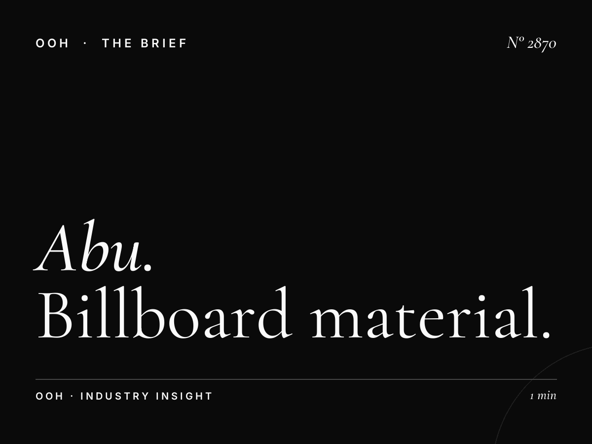 Abu Dhabi Megacoms Production: Billboard Material Specifications