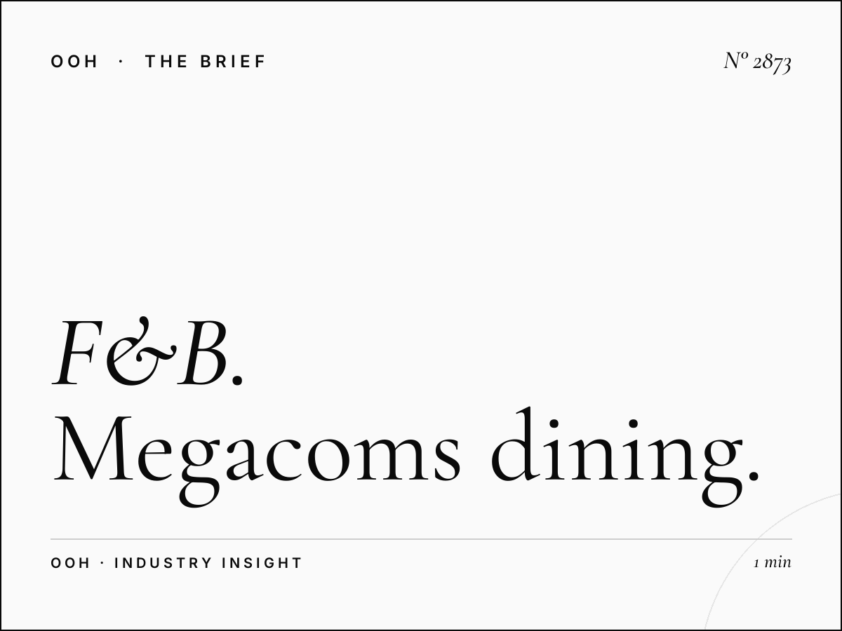 F&B Restaurants Abu Dhabi: Megacoms Dining Billboard Advertising