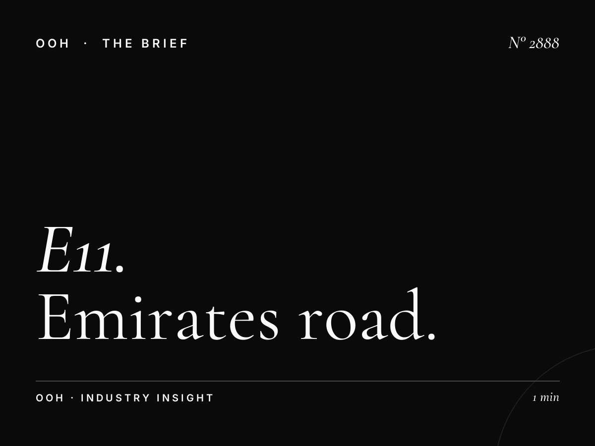 E11 Megacoms Abu Dhabi: Emirates Road Billboard Opportunities