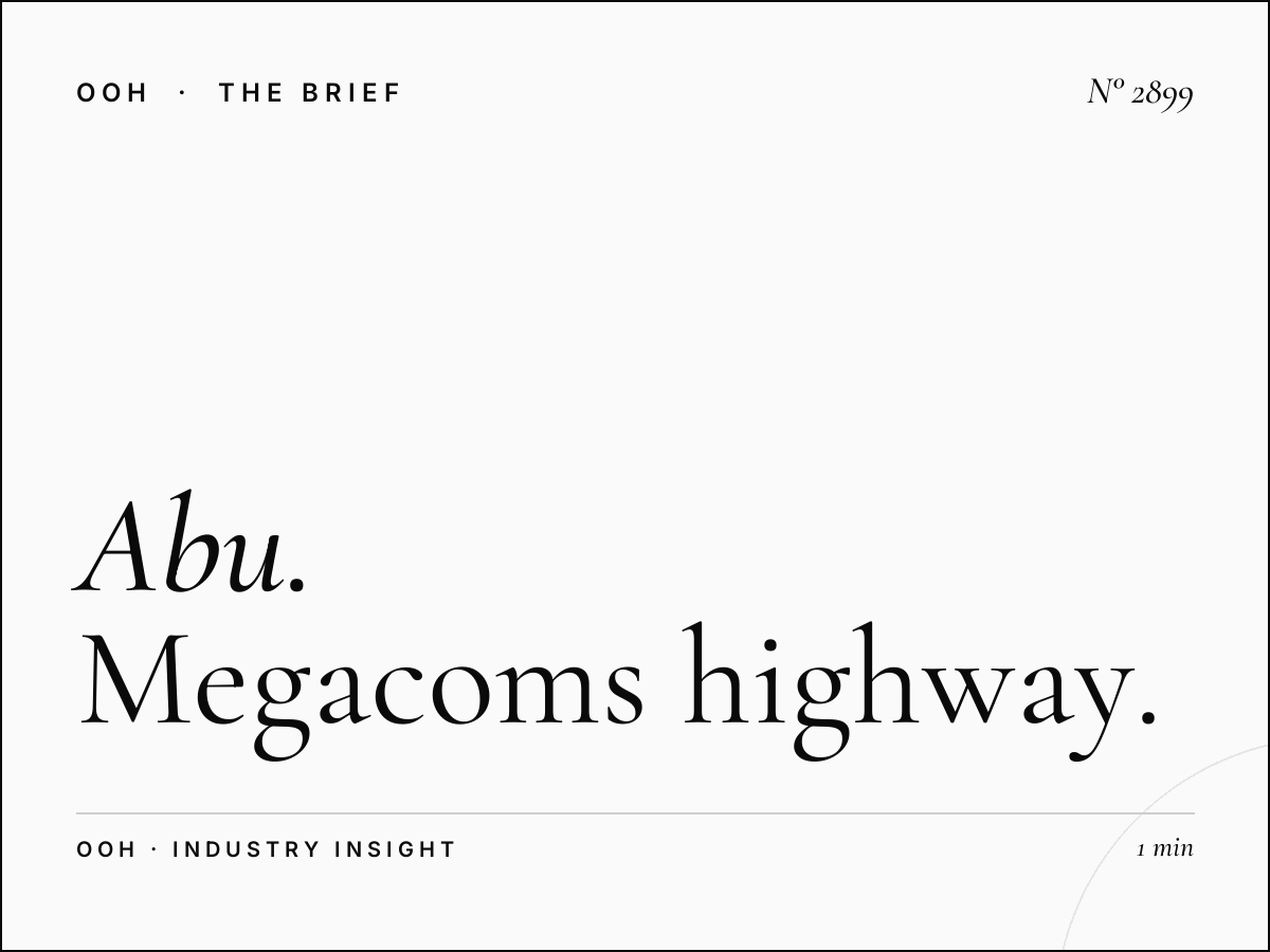 Abu Dhabi Commuter Journey: Megacoms Highway Advertising Touchpoints