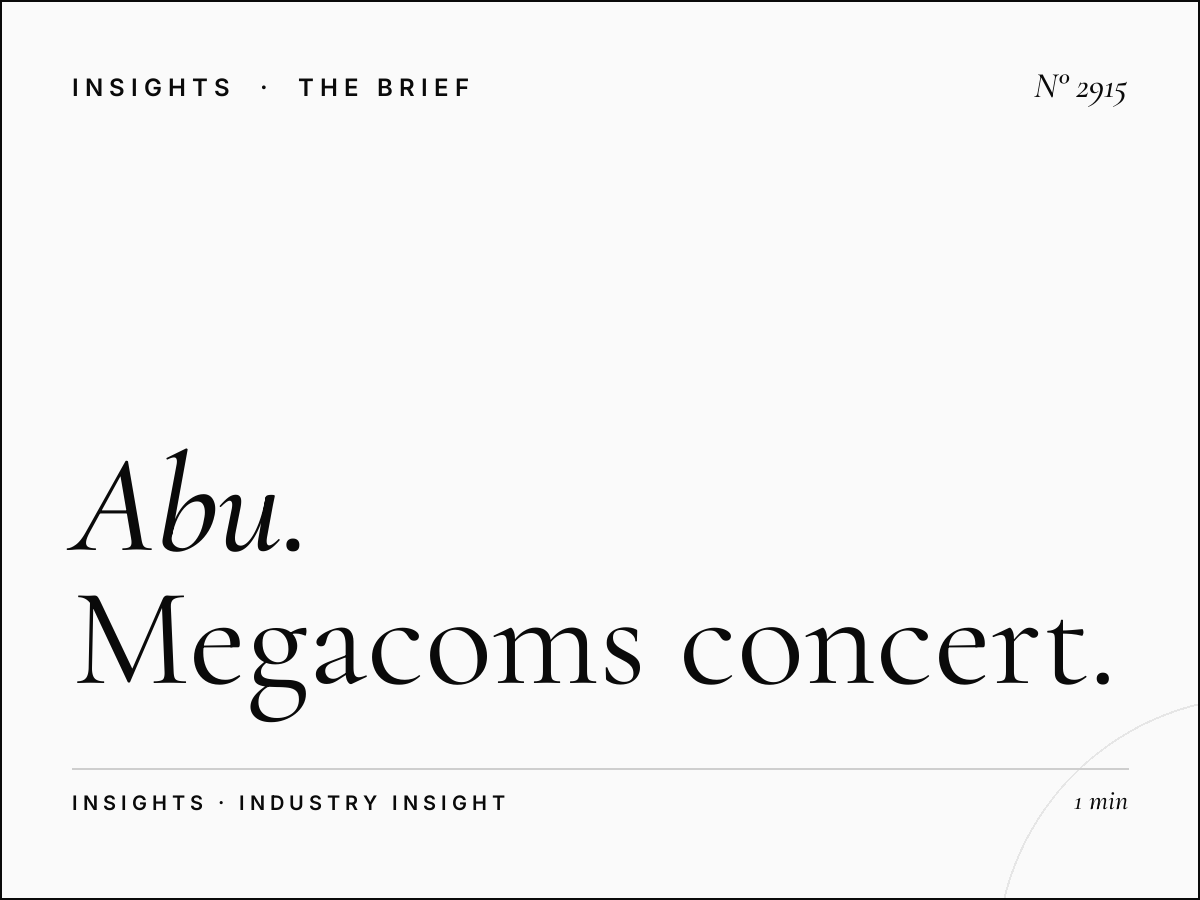 Abu Dhabi Events: Megacoms Concert Festival Advertising
