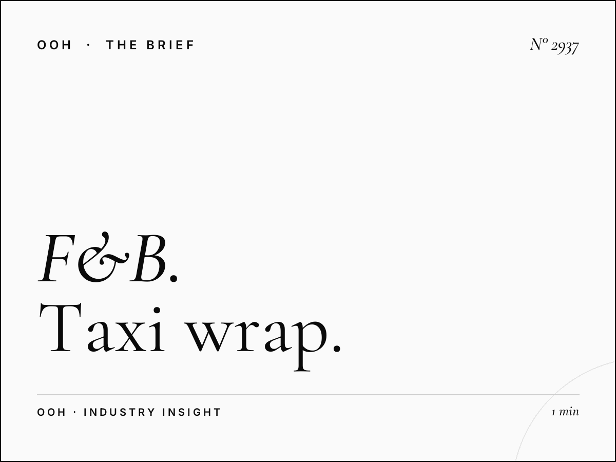 F&B Restaurants Abu Dhabi: Taxi Wrap Dining Mobile Marketing