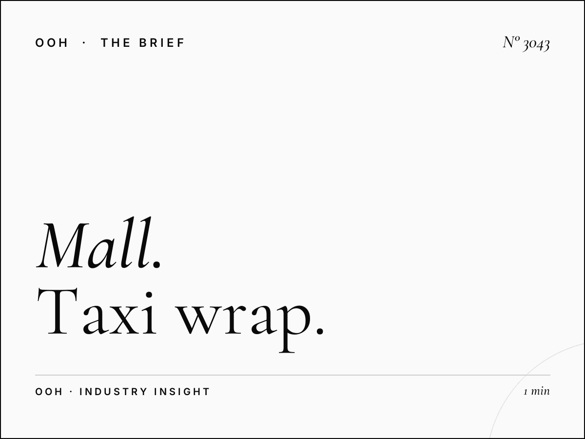 Mall Routes Abu Dhabi: Taxi Wrap Retail Audience Targeting