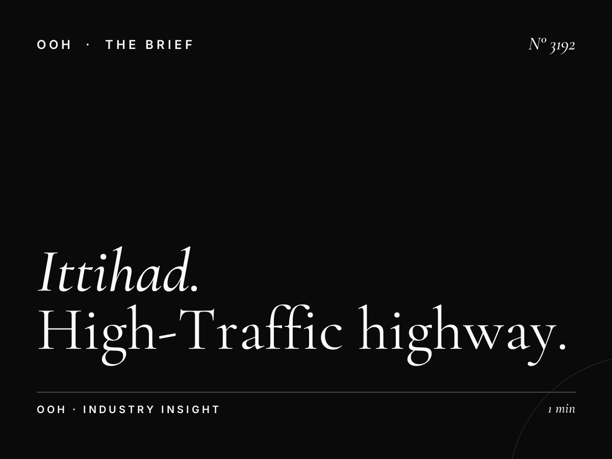 Al Ittihad Road Billboard: High-Traffic Highway OOH Marketing