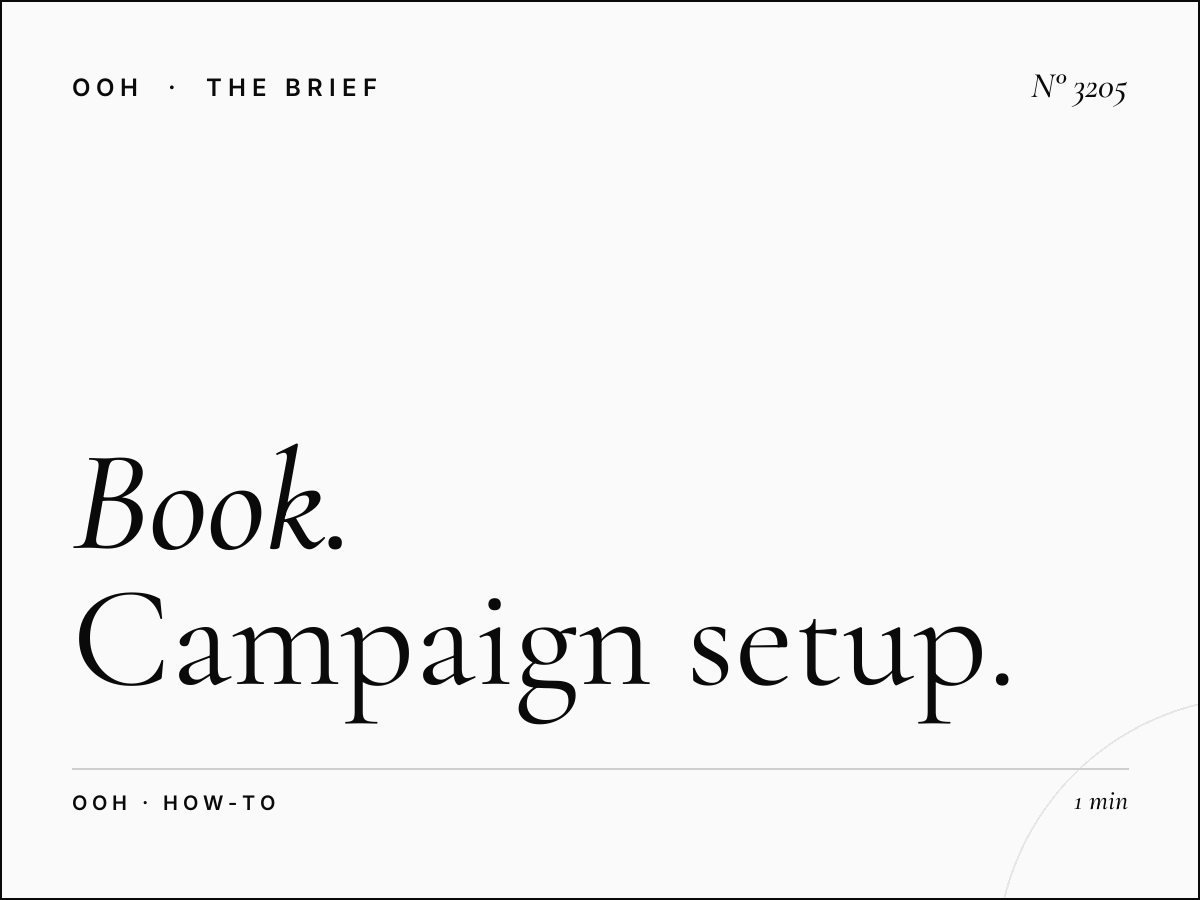 How to Book Al Ittihad Road Hoarding: Campaign Setup