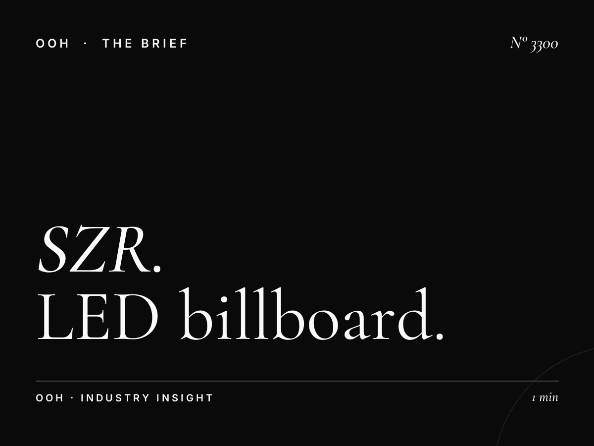 SZR Digital Bridge WTC Campaign: LED Billboard Planning