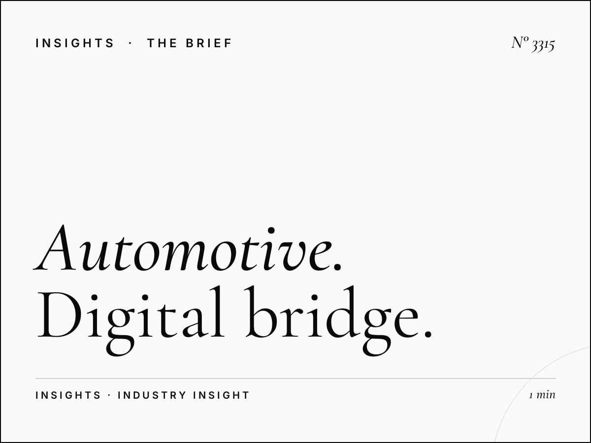 Automotive Brands SZR WTC: Digital Bridge Car Ads