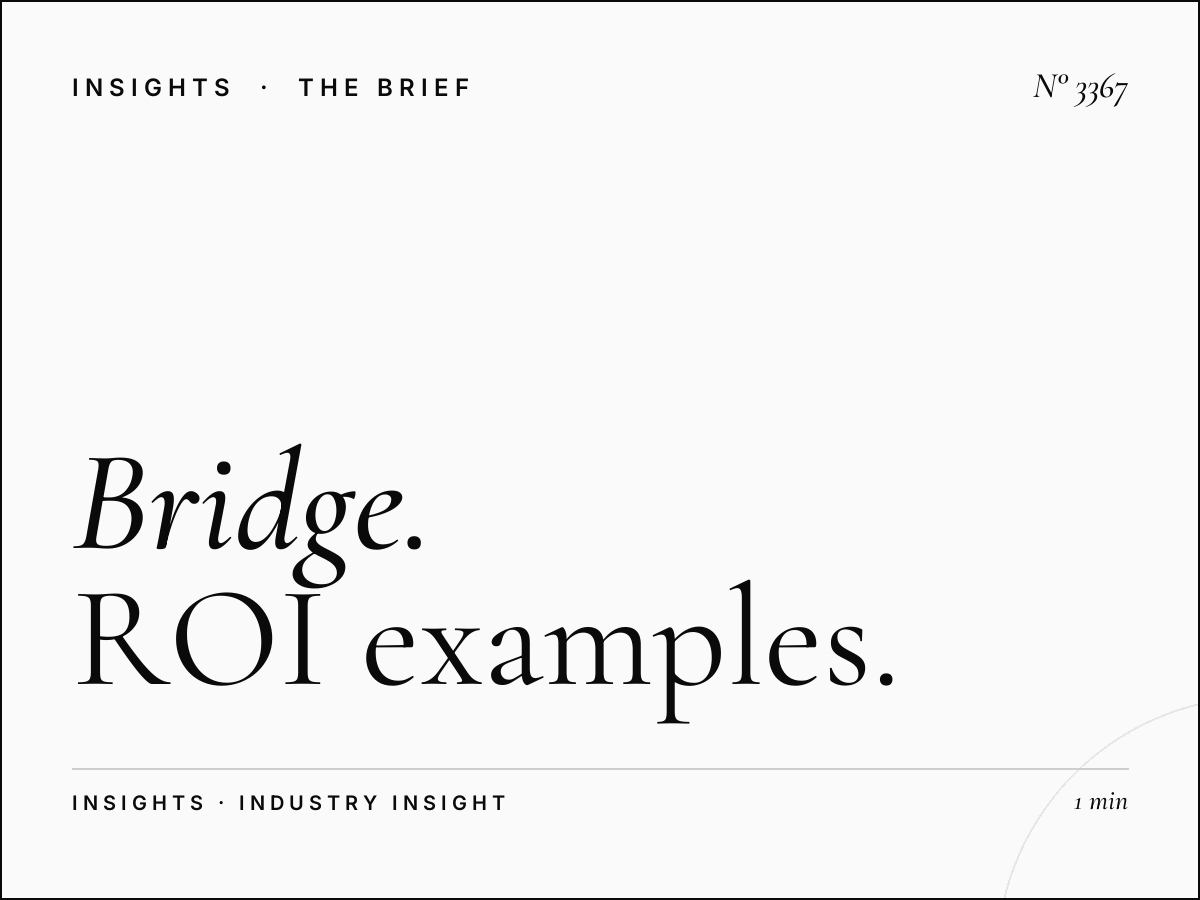 Bridge Banner Success Stories SZR Internet City: ROI Examples