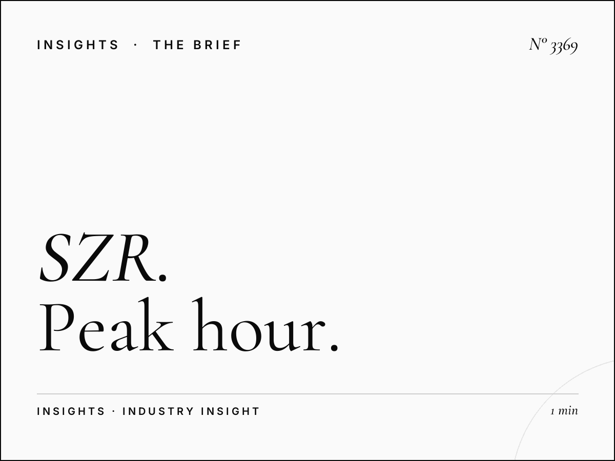 SZR Bridge Banner Internet City Traffic: Peak Hour Analysis