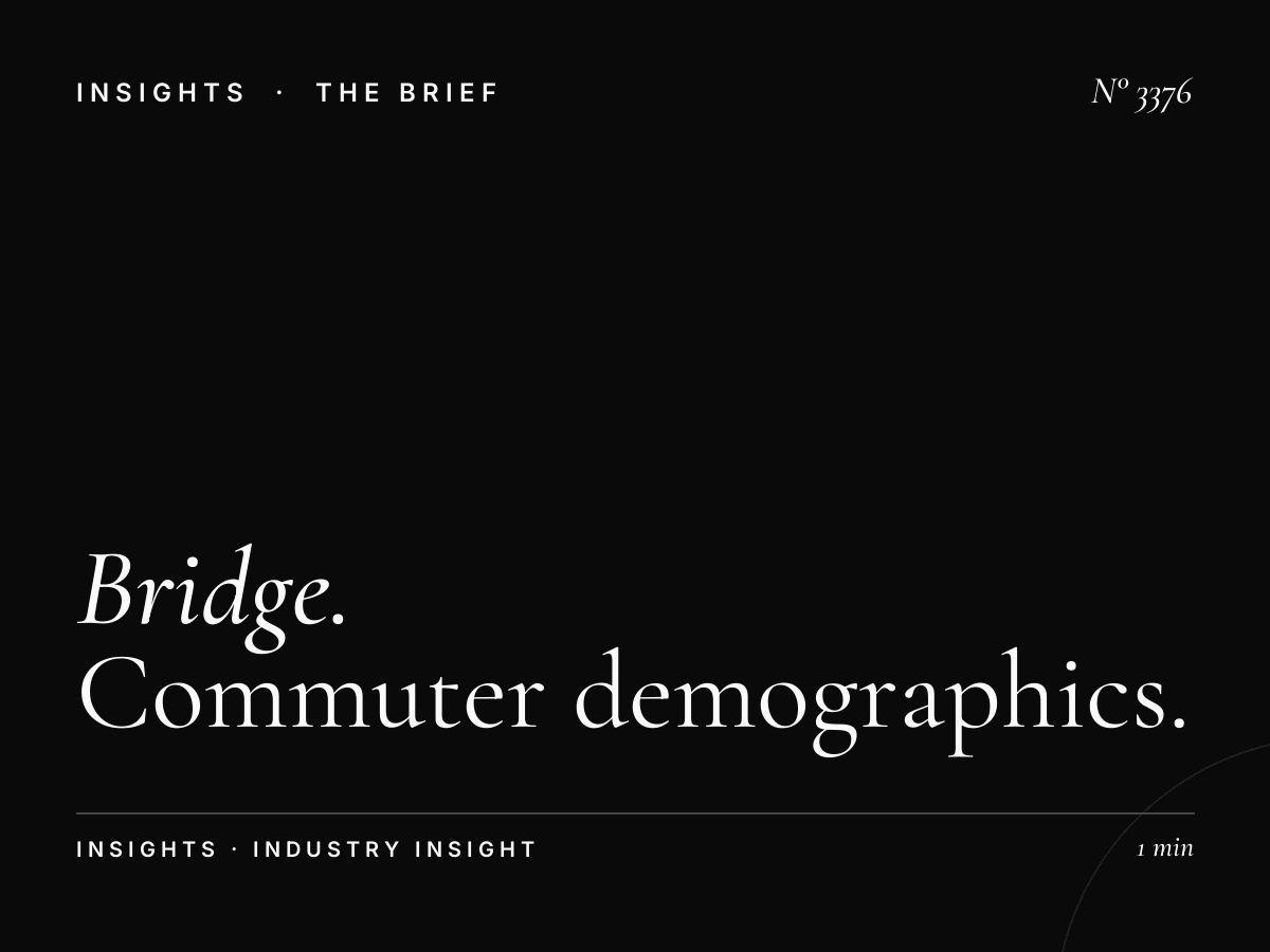 Bridge Banner Audience SZR Internet City: Commuter Demographics