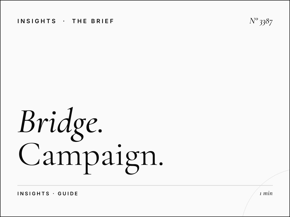 Bridge Banner Strategy SZR Internet City: Campaign Guide