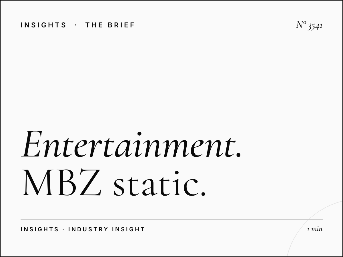 Entertainment Traffic Global Village: MBZ Static Optimal Times