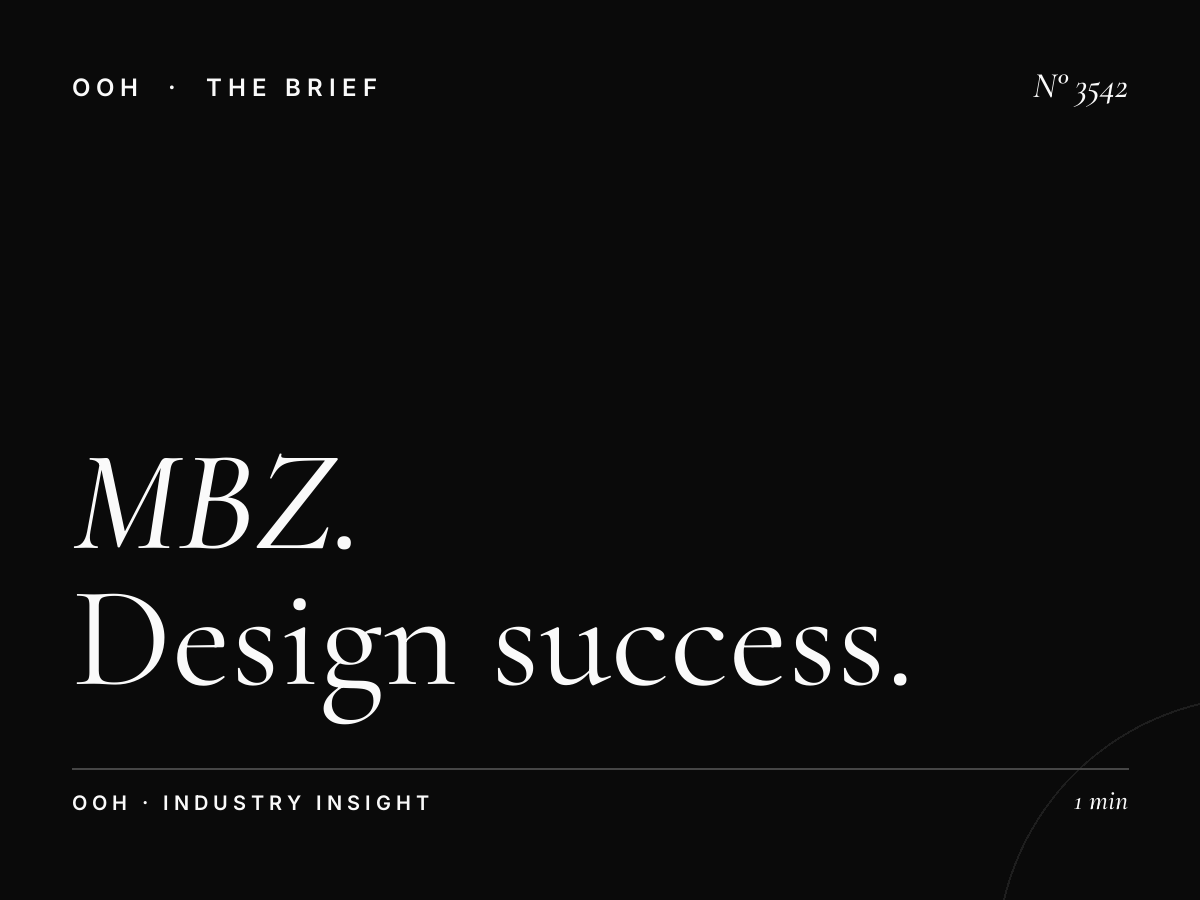 MBZ Static Unipole Global Village Creative: Design Success