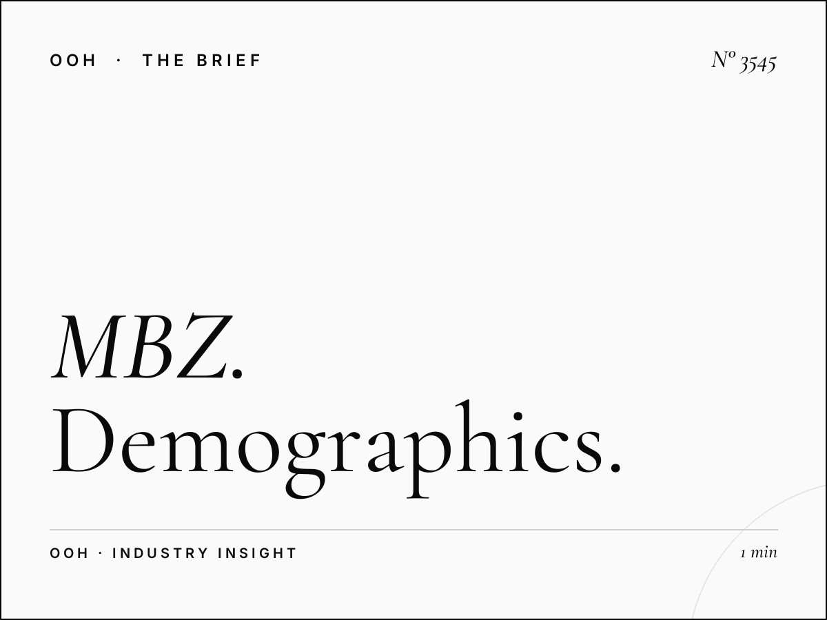 MBZ Static Unipole Global Village Audience: Demographics