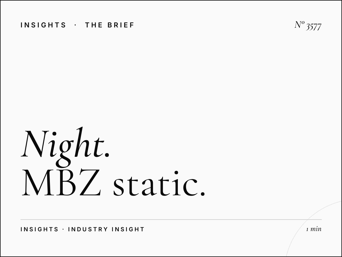 Night Advertising Global Village: MBZ Static After-Dark