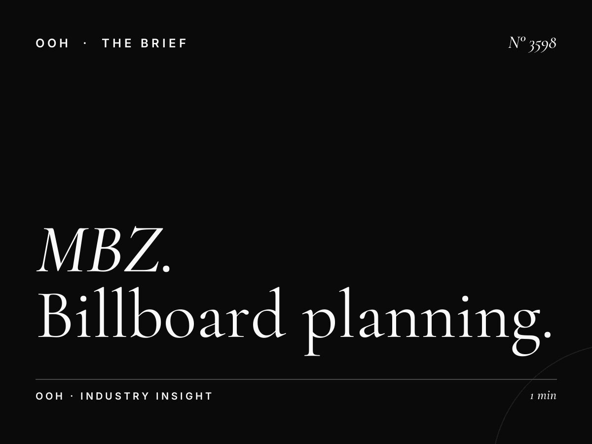 MBZ Static Unipole Global Village Campaign: Billboard Planning