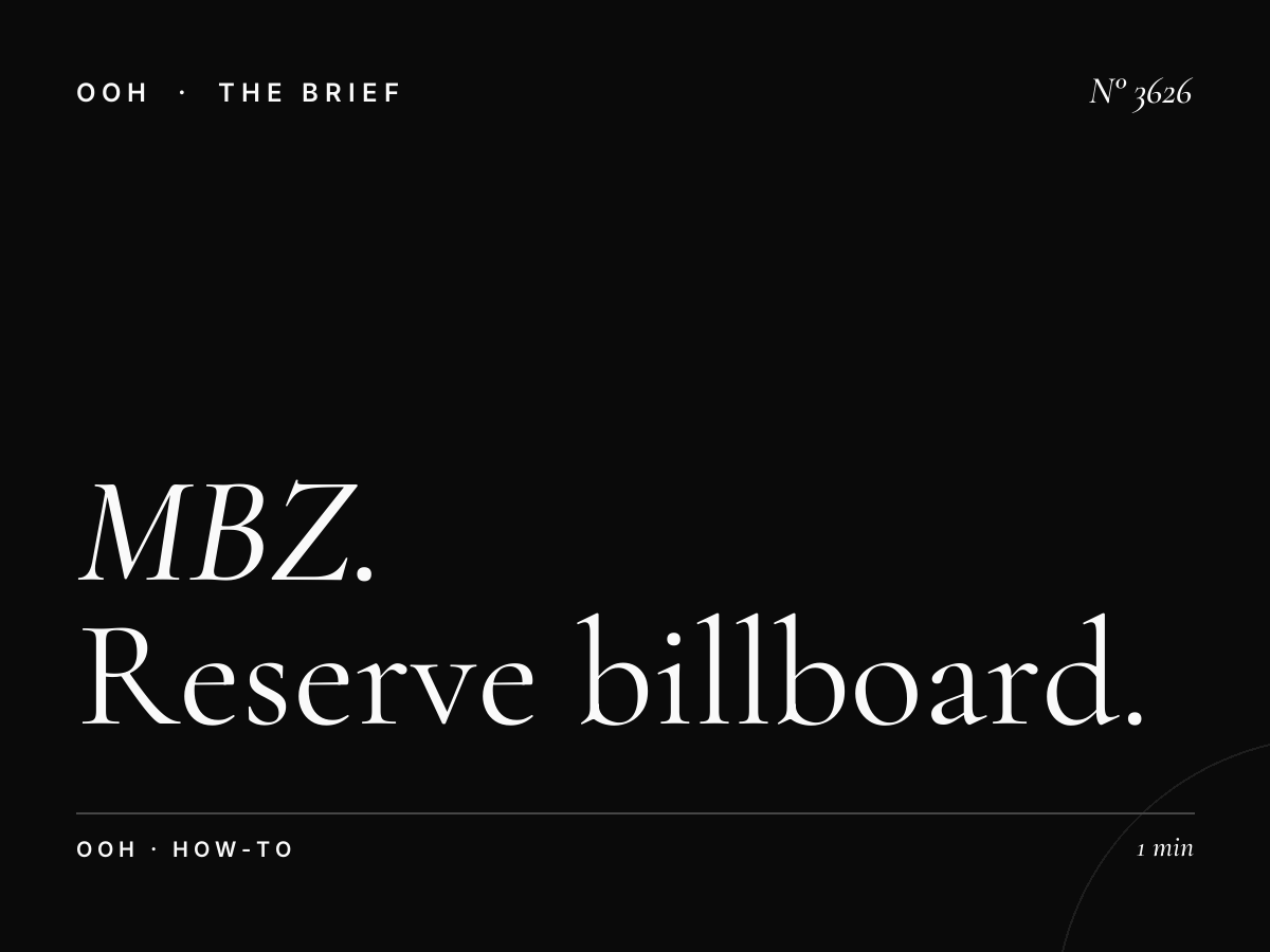 MBZ Static Unipole Booking: How to Reserve Billboard Space in Abu Dhabi's Prime Locations